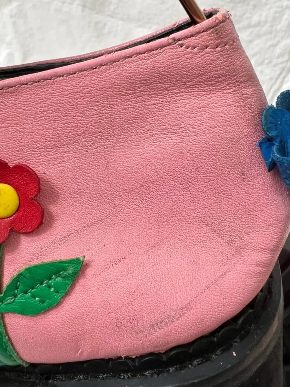 Delias Dolls Kill Pink Flower Platform Oxford Shoes womens size 10 block heel